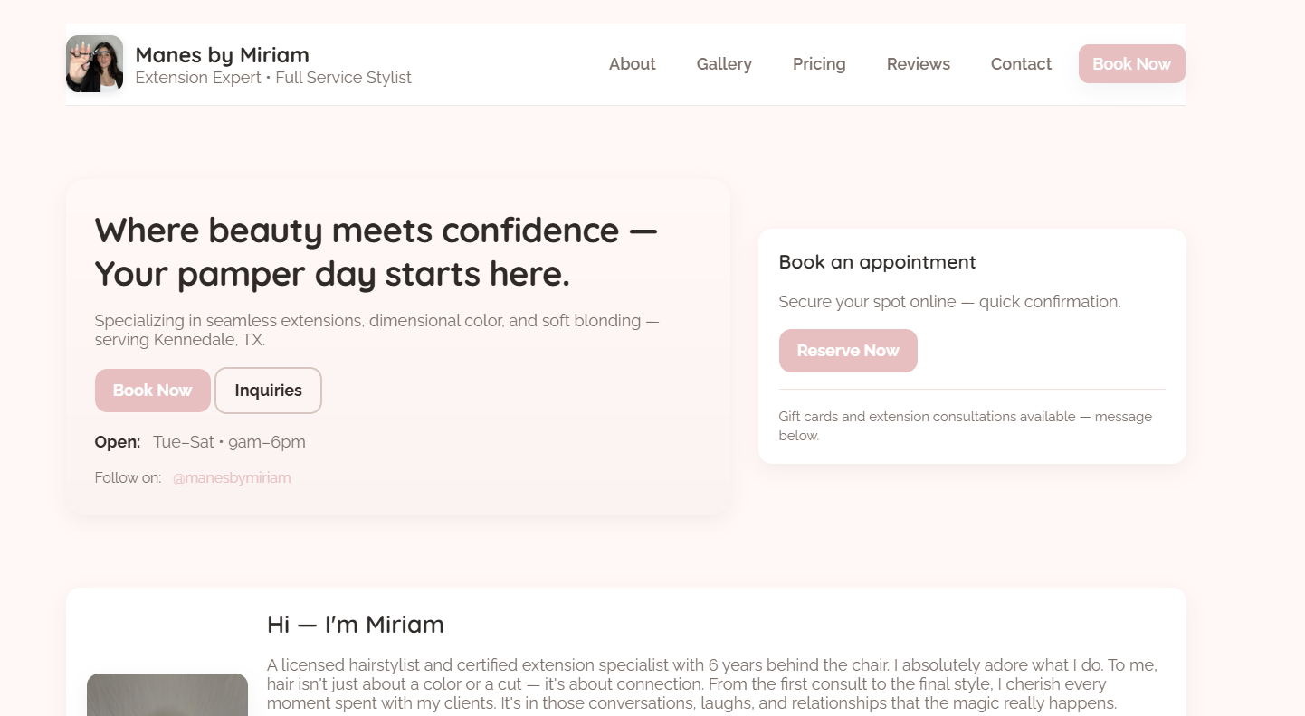 Stylist Website